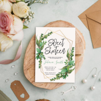 Grüne 16 . Geburtstag Einladung zum 16. Geburtstag