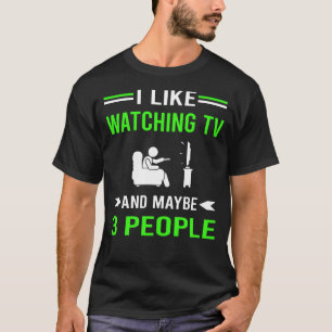 Grüne 3 Personen, die fernsehen T-Shirt