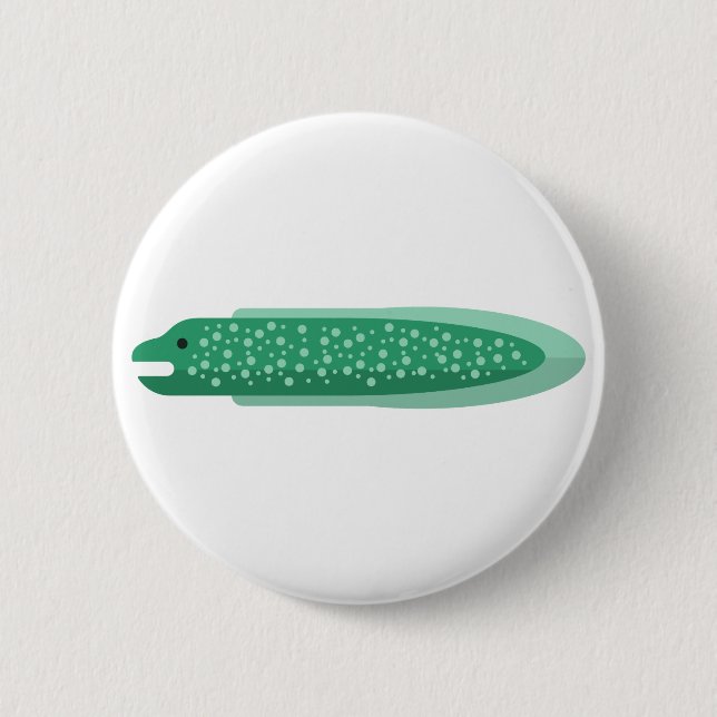Grüne Aal-Primitiv-Art Button (Vorderseite)
