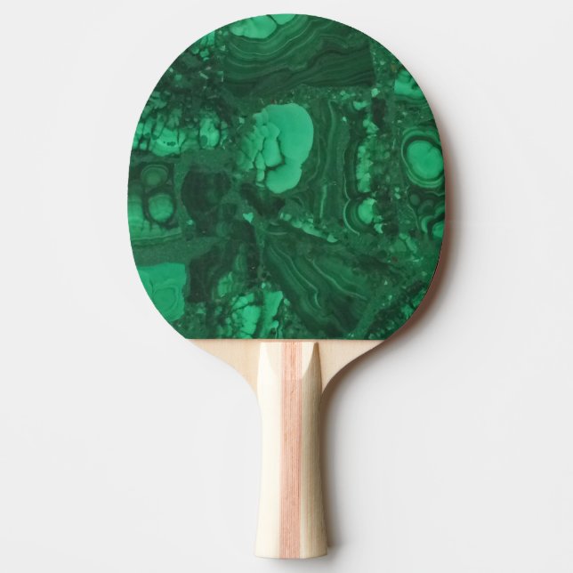 Grüne Abstrakt lebendige Wirbel Gemstone Tischtennis Schläger (Vorderseite)