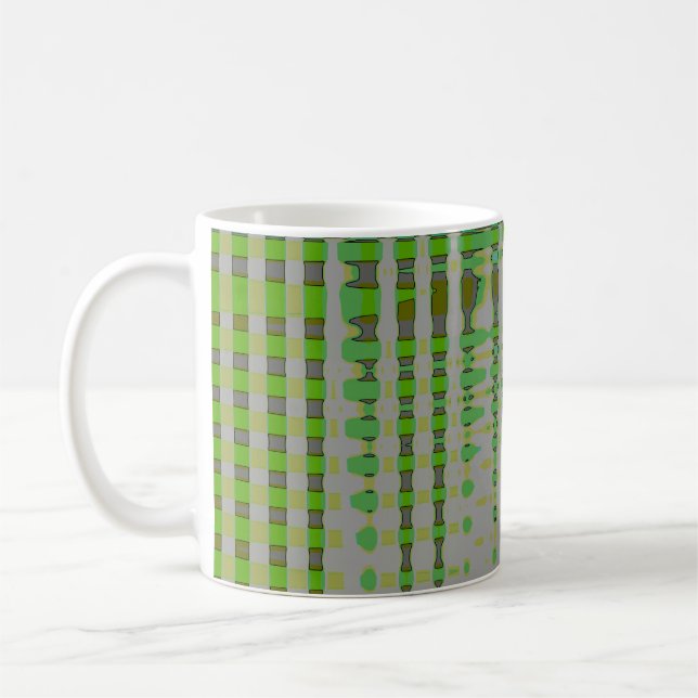 Grüne abstrakte Kunst 1003 Kaffeetasse (Links)