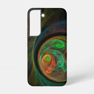 Grüne abstrakte Kunst der Wiedergeburt Samsung Galaxy Hülle