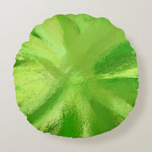Grüne abstrakte Malerei Kunst Rundes Kissen
