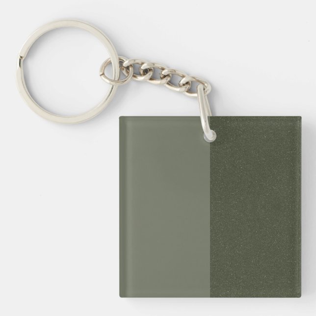 Grüne Acrylfaser-Schlüsselanhänger mit zwei Tonen  Schlüsselanhänger (Vorderseite)