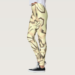 Grüne Acrylformen, gebrannter Geige Leggings