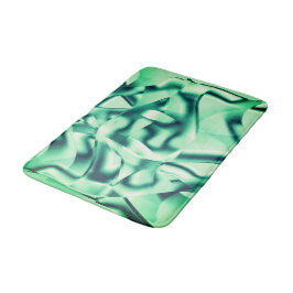 Grüne Acrylformen in schmalen Minztönen Badematte