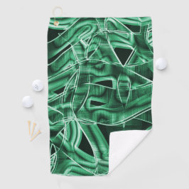 Grüne Acrylleiste, überquert Golfhandtuch