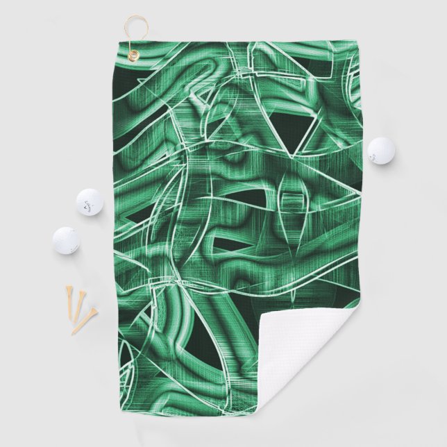 Grüne Acrylleiste, überquert Golfhandtuch (Insitu)