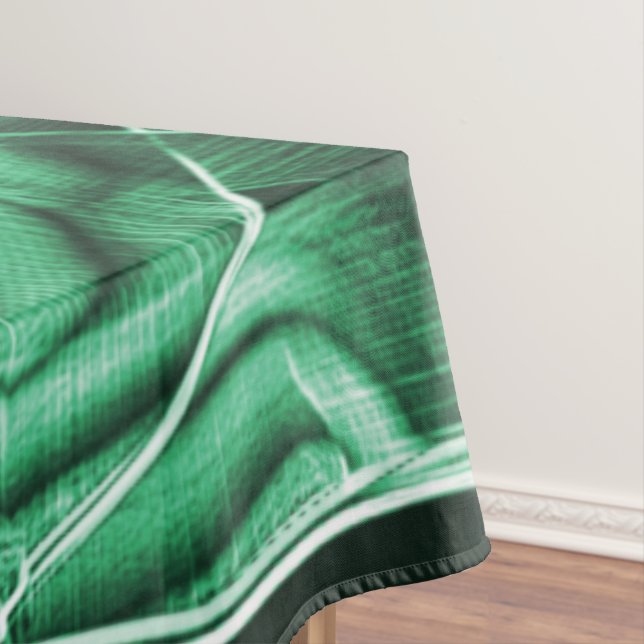 Grüne Acrylleiste, überquert Tischdecke (Beispiel)