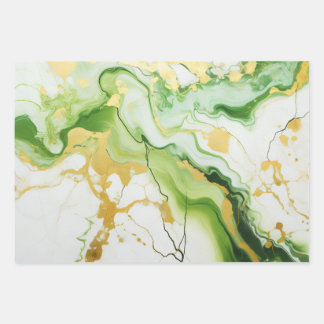 Grüne Adern Geschenkpapier Set