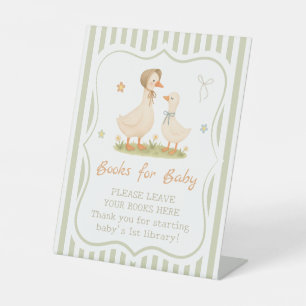 Grüne Alberne Gans Baby Shower Bücher für Baby Sockelschild