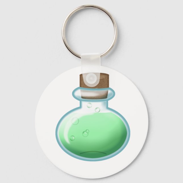 Grüne Alchemy Flasche Schlüsselanhänger (Vorderseite)