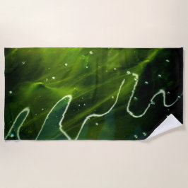 Grüne Algen und Wasser btcnm Strandtuch