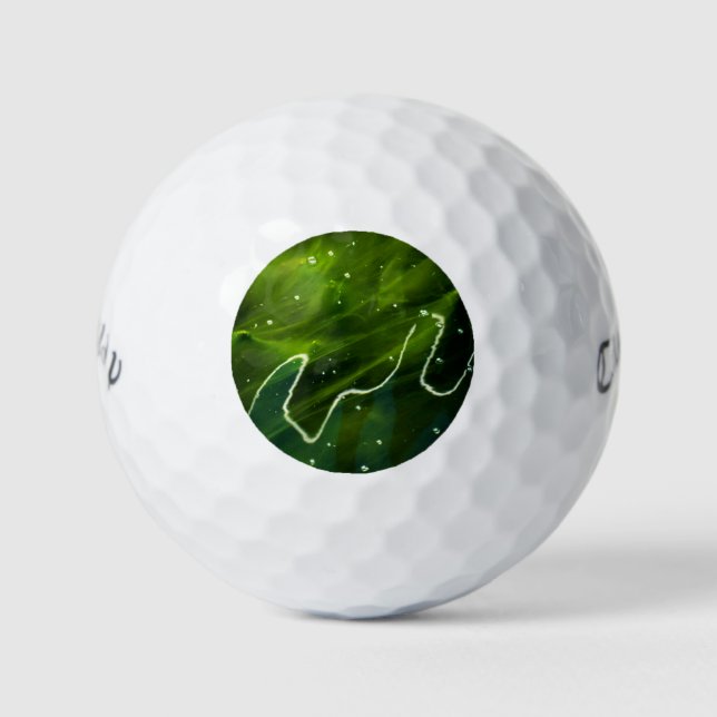 Grüne Algen und Wasser cwb gbcna Golfball (Vorderseite)