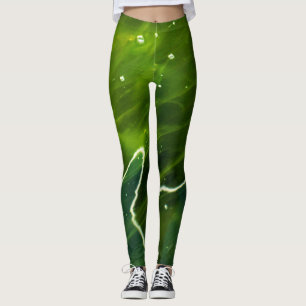 Grüne Algen und Wasser Leggings