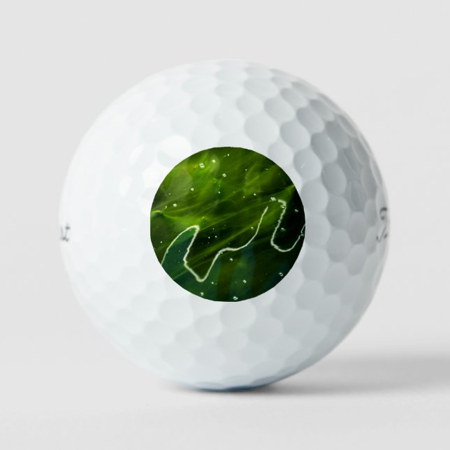Grüne Algen und Wasser tpv1 gbcna Golfball (Vorderseite)