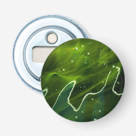Grüne Algen und Wasserblasen Flaschenöffner