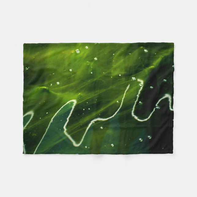 Grüne Algen und Wasserfbcna Fleecedecke (Vorderseite (Horizontal))