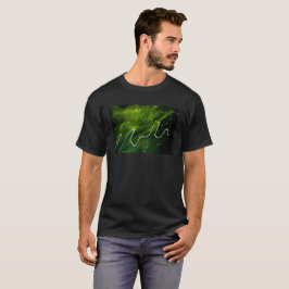Grüne Algen- und Wassermetall T-Shirt