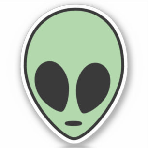Grüne Alien Aufkleber