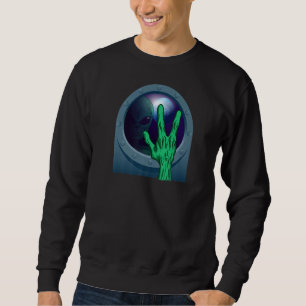 Grüne Alien Leiter Ufo Glaube Gebiet 51 Raum eindr Sweatshirt
