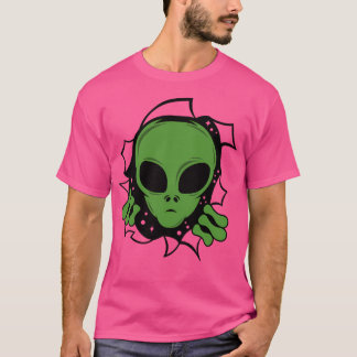 Grüne Alien T-Shirt