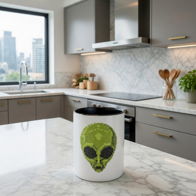 Grüne Alien Tasse (Von Creator hochgeladen)