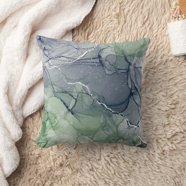 grüne Alkoholfarbe Kissen (Decke)