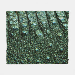 Grüne Alligator-Skin-Textur Fleecedecke