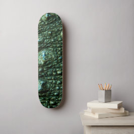 Grüne Alligator-Skin-Textur Skateboard