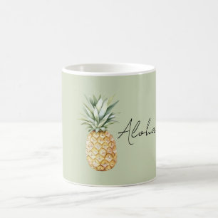 Grüne Aloha-Ananas Kaffeetasse