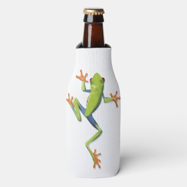 Grüne Amphibienbaum-Frog Flaschenkühler (Flaschenvorderseite)