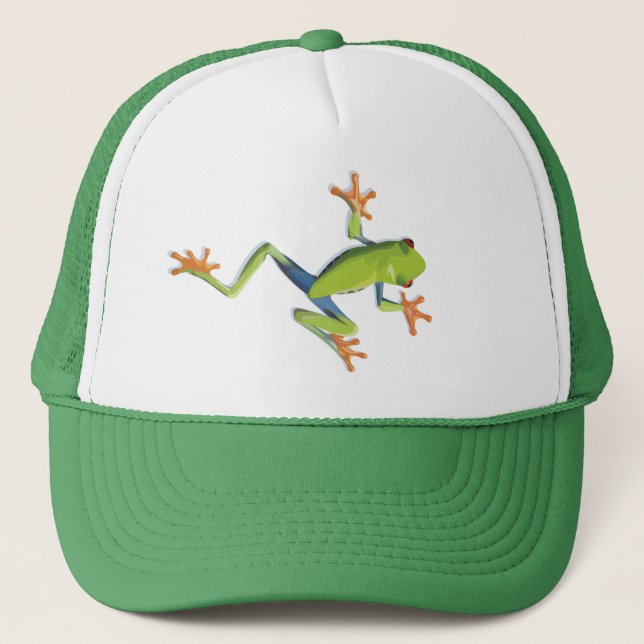 Grüne Amphibienbaum-Frog Truckerkappe (Vorderseite)