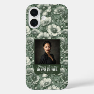 Grüne Anemonen 10. Geburtstagsgeschenk Elegant iPhone 16 Hülle