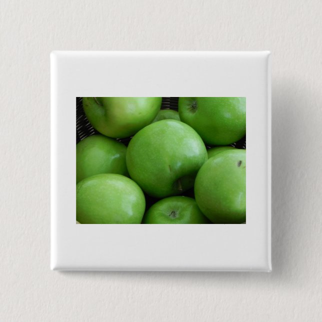 Grüne Äpfel Button (Vorderseite)
