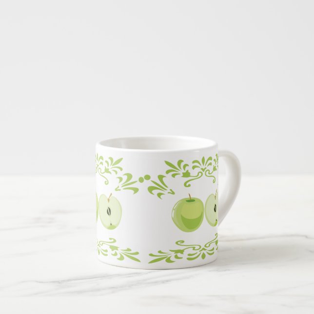 Grüne Äpfel Espressotasse (Vorderseite Rechts)