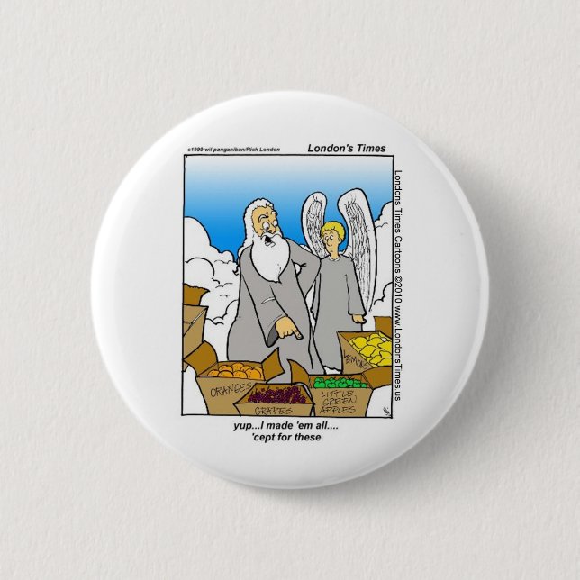 Grüne Äpfel Funny Mugs Karten T-Shirts und Geschen Button (Vorderseite)