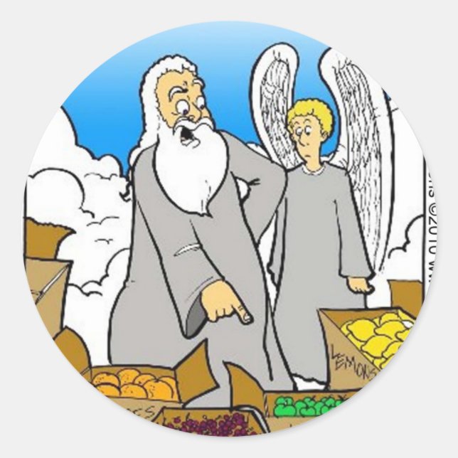 Grüne Äpfel Funny Mugs Karten T-Shirts und Geschen Runder Aufkleber (Vorderseite)