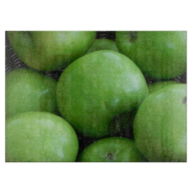 Grüne Äpfel Schneidebrett (Vorderseite)