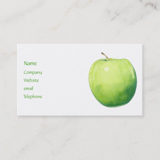 Grüne Apfel-Visitenkarte Visitenkarte (Vorderseite)