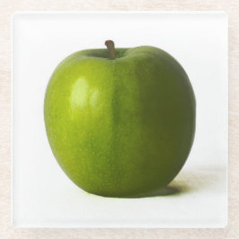 Grüne Apfelküste Glasuntersetzer