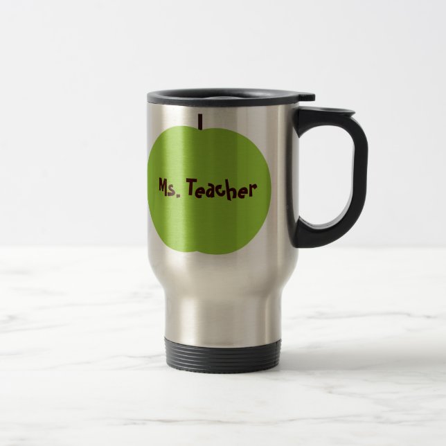 Grüne Apple-Lehrer-Tasse Reisebecher (Rechts)