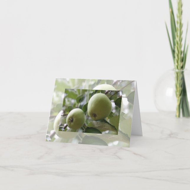 Grüne Apple-Notecard Karte (Vorderseite)