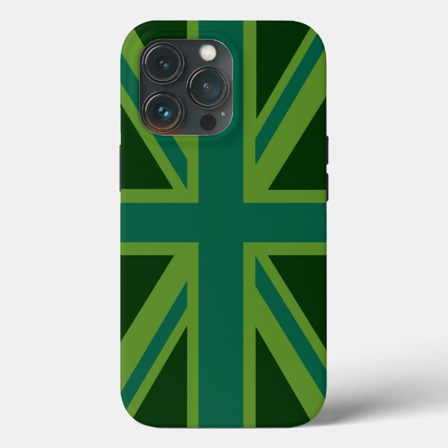 Grüne Aquamarine britische Flagge - Hintergrund Case-Mate iPhone Hülle (Rückseite)