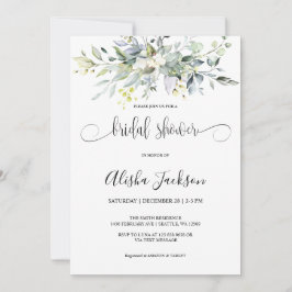 Grüne Aquarelldusche Einladung