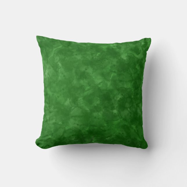 Grüne Aquarellmalerei Kissen (Vorderseite)