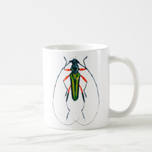 Grüne asiatische Longhornkäfer-Tasse Kaffeetasse