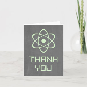 Grüne atomare Tafel-Dankeskkarte Dankeskarte