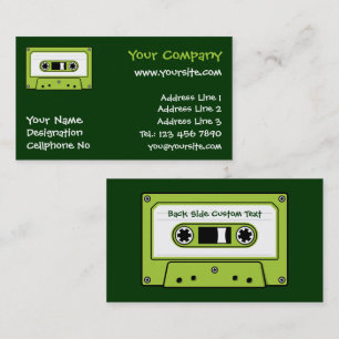 Grüne Audiokassette Visitenkarte