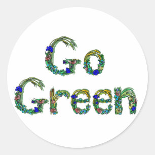 Grüne Aufkleber